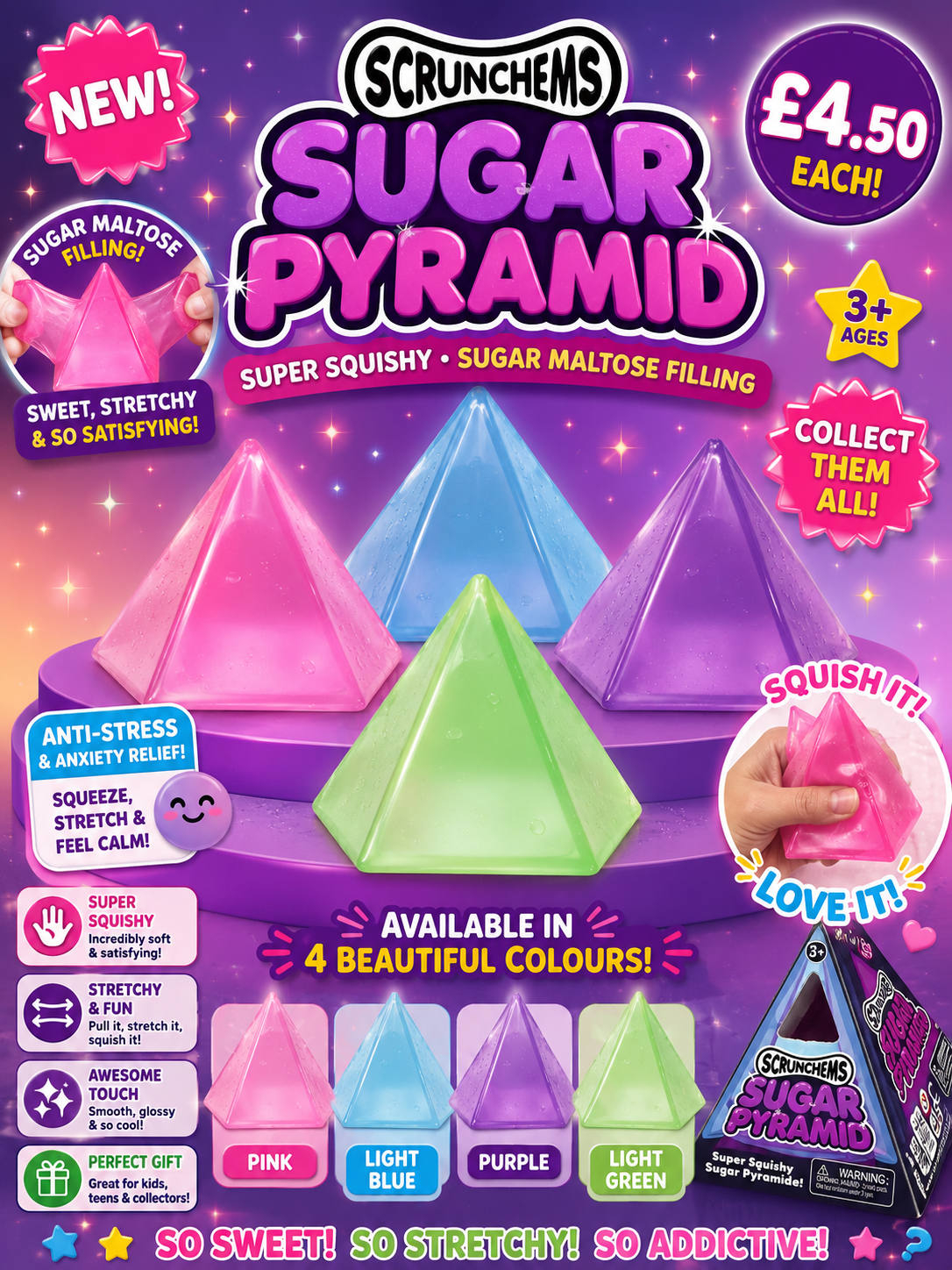Pyramid squishy toy