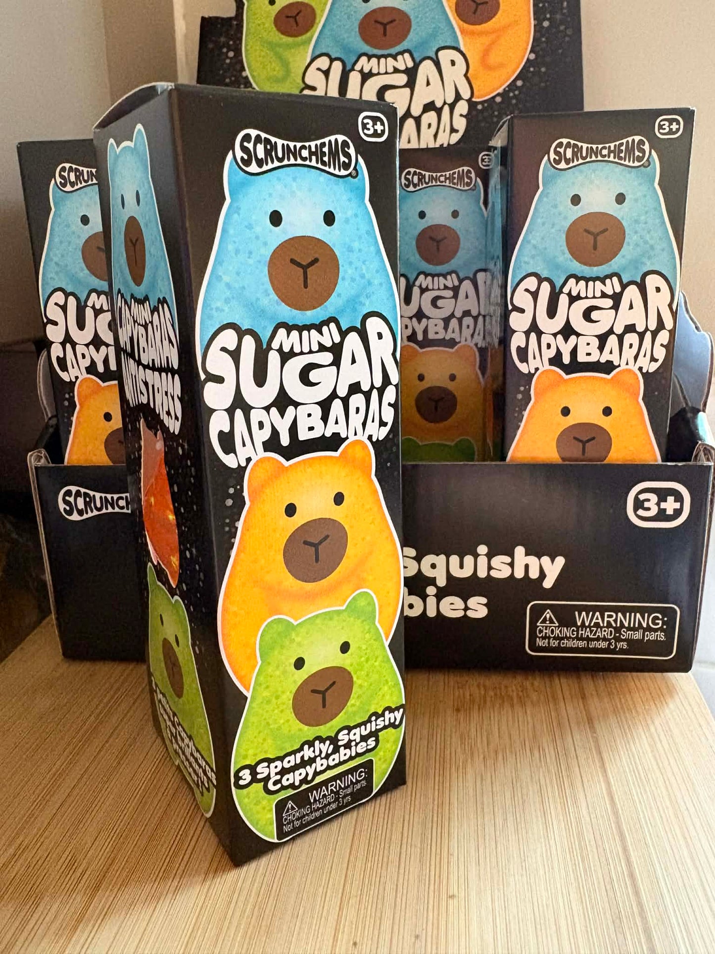 Sugar squishy Capybara, box of three different colours