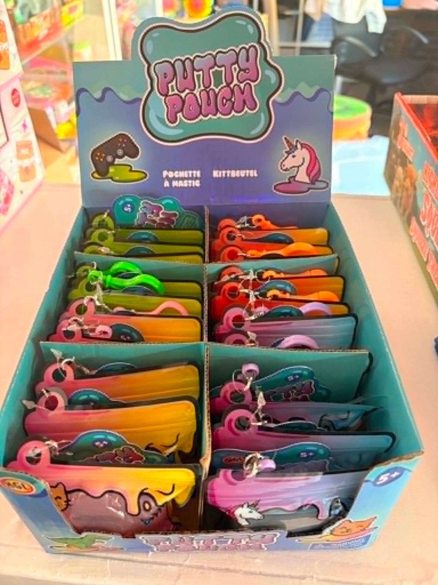 Putty Pouches, full of fun with a plastic clasp to attach to your bag
