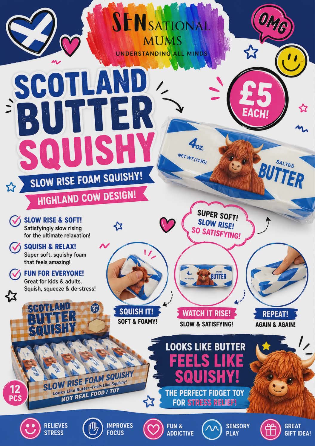 Small Squishy slow rise Scotland butter