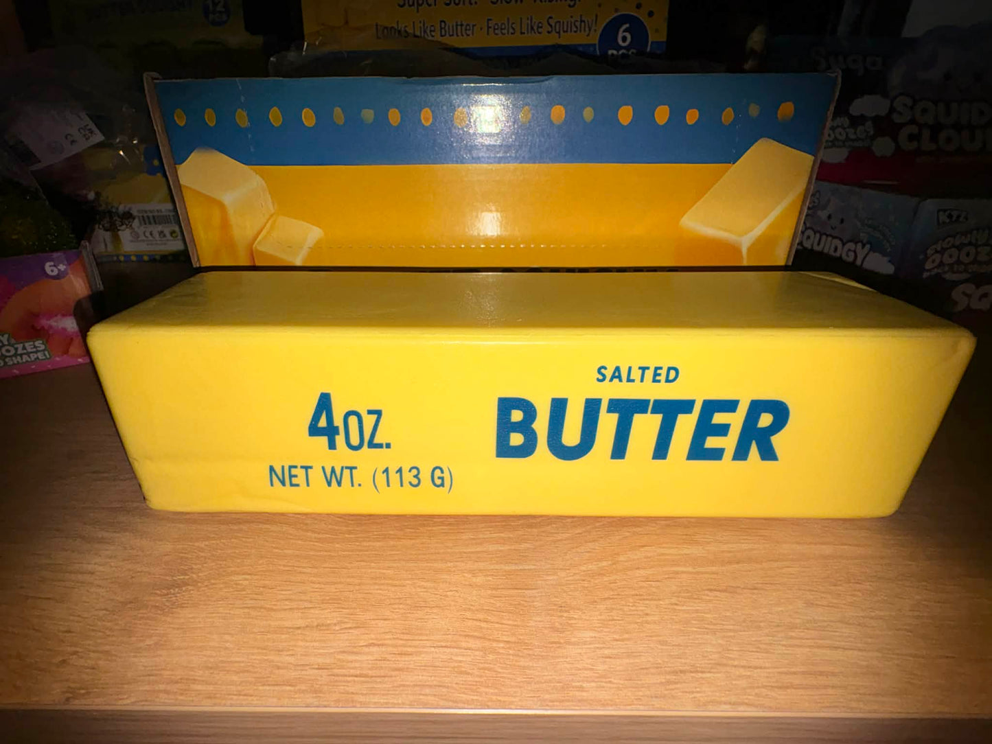 Butter squishy, slow release blocks of but in 2 sizes