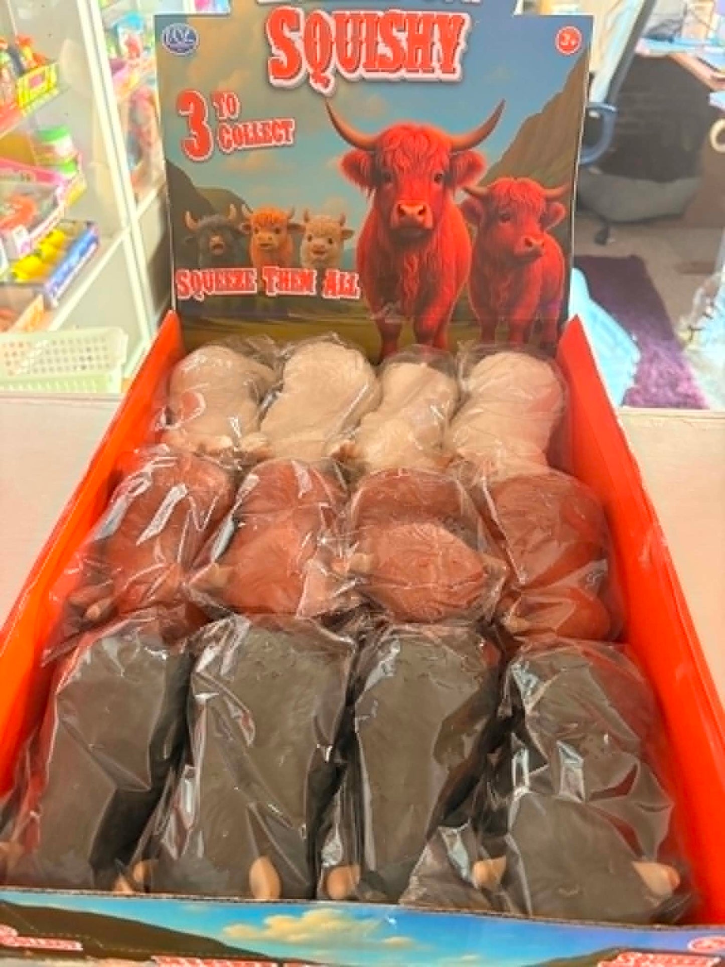 Highland cow squishy toy, adorable cute collectable
