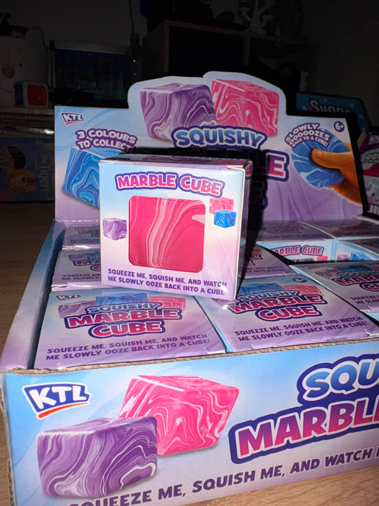 squishy marble cube toy