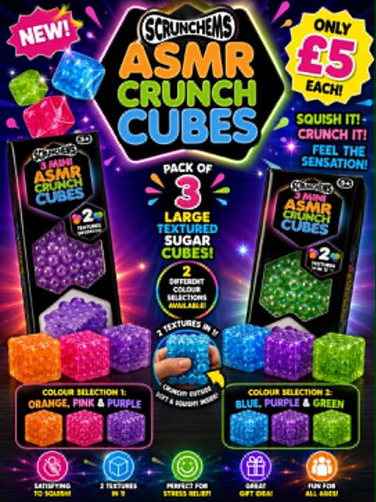 ASMR crunch cubes 3 pack