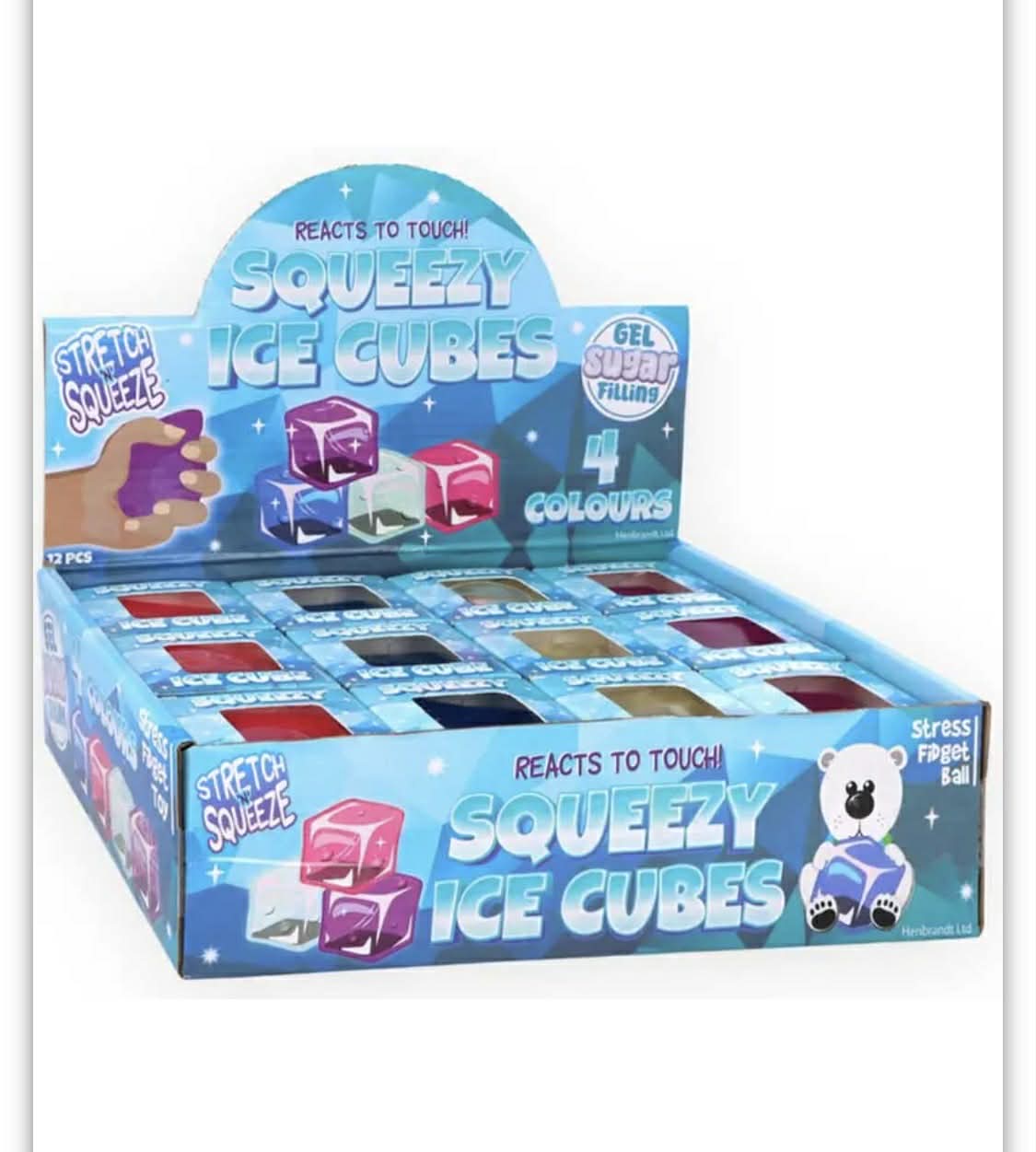 Squeezy Ice Cube, sensory, fidget squeezable toy