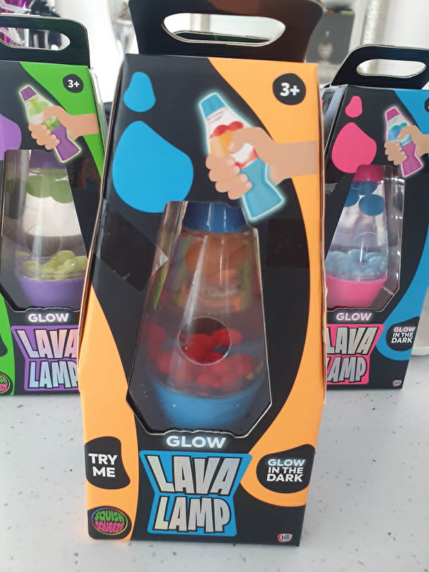 Glow in the dark large squishy lava lamp