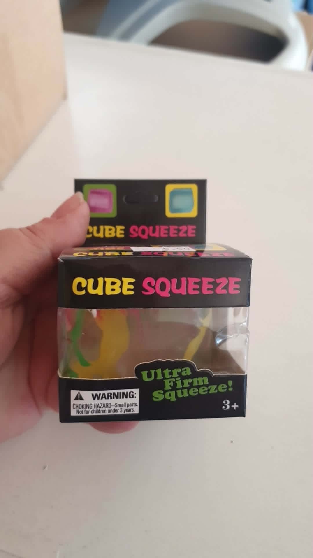 Graffiti squish cubes brightly coloured fidget toy