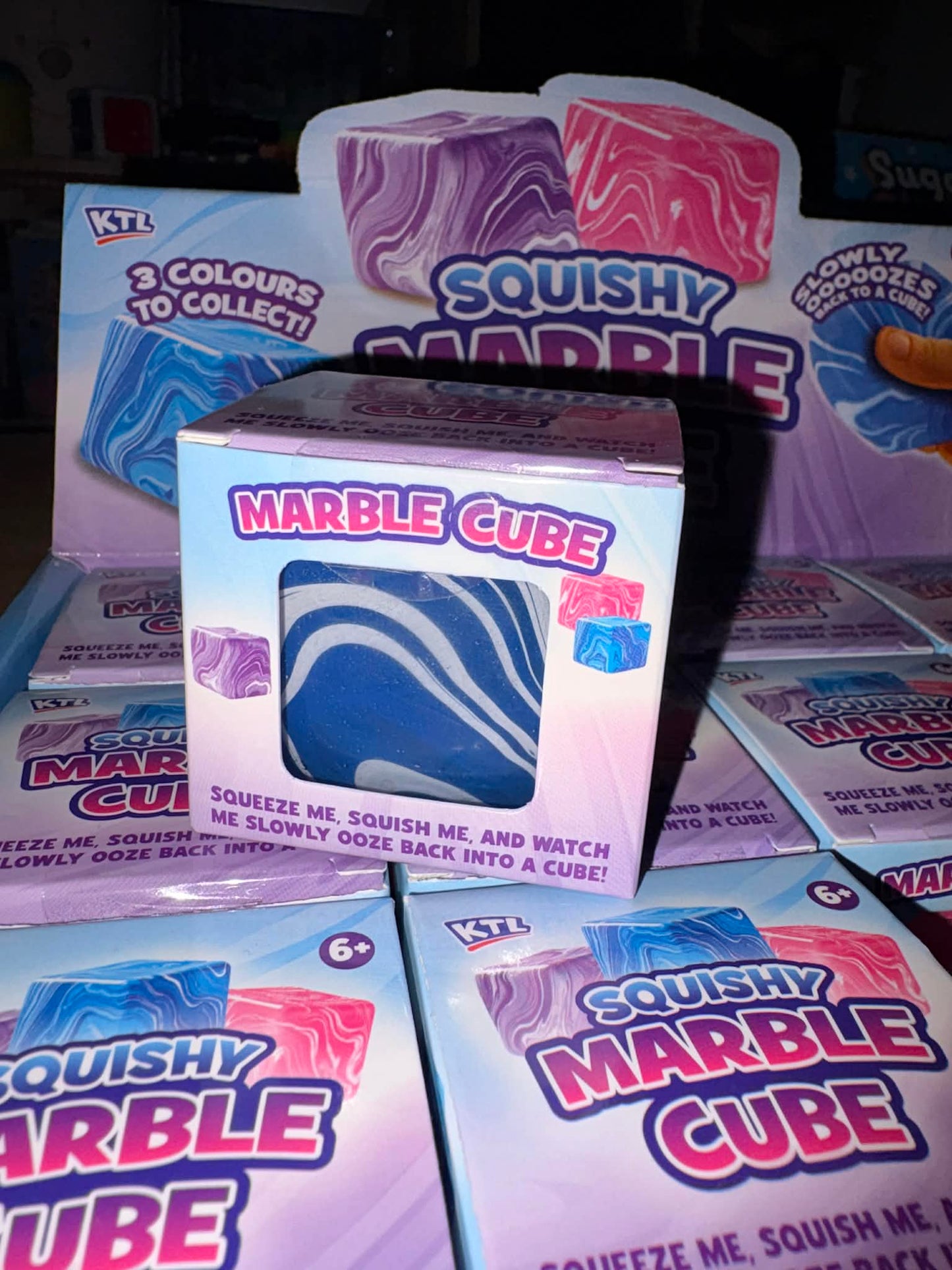 squishy marble cube toy