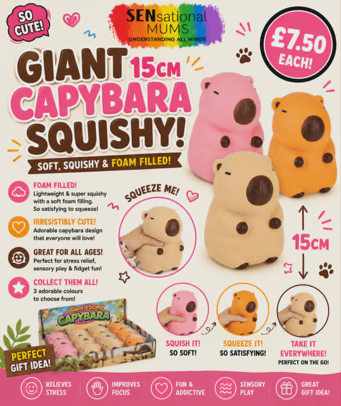 Giant squishy Capybara 15cm