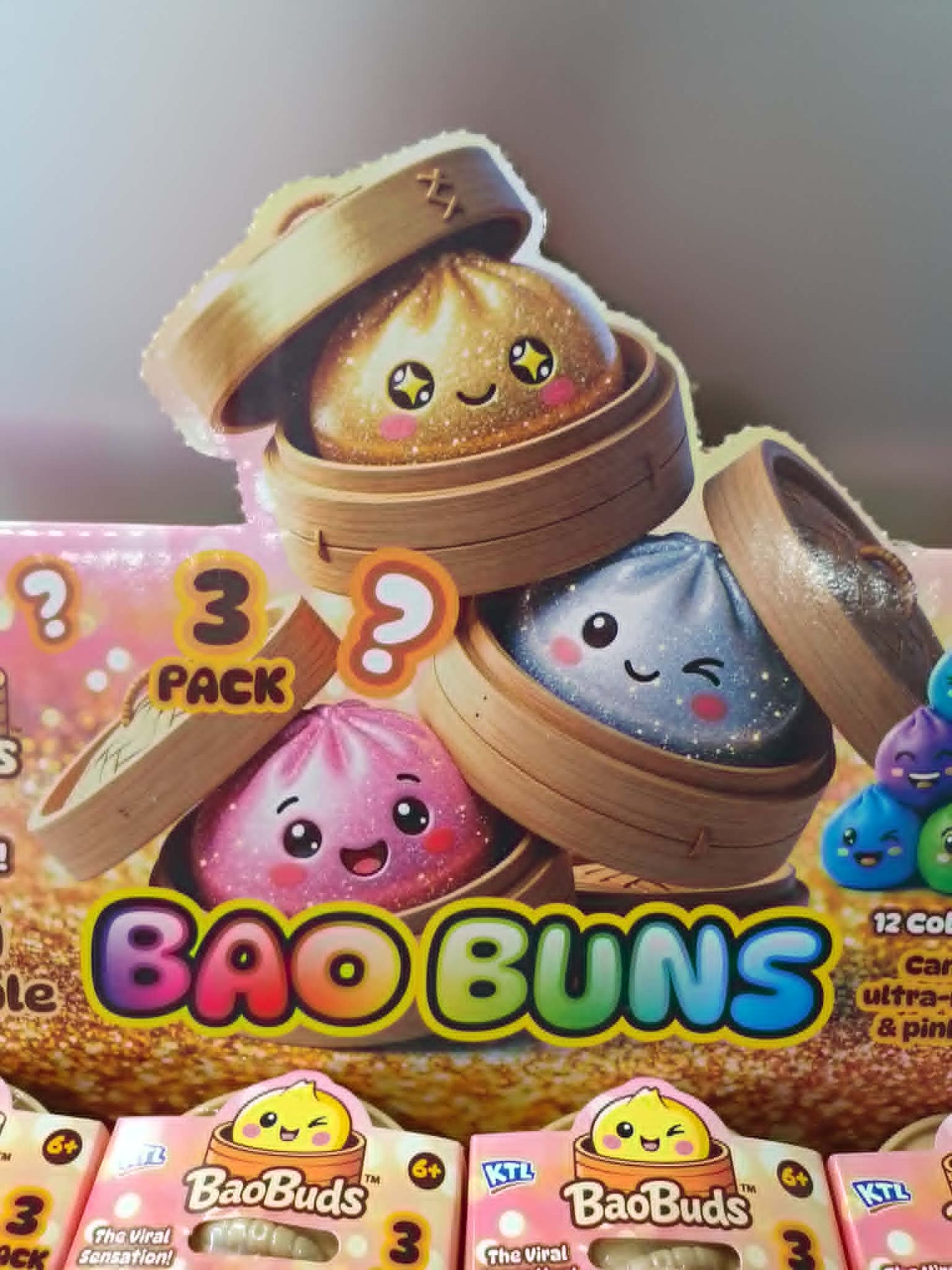 Bao Buns stackable 3 pack of mystery mini squishy dumpling