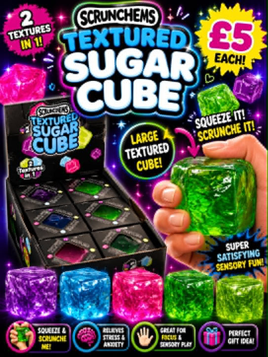 Textured sugar cube