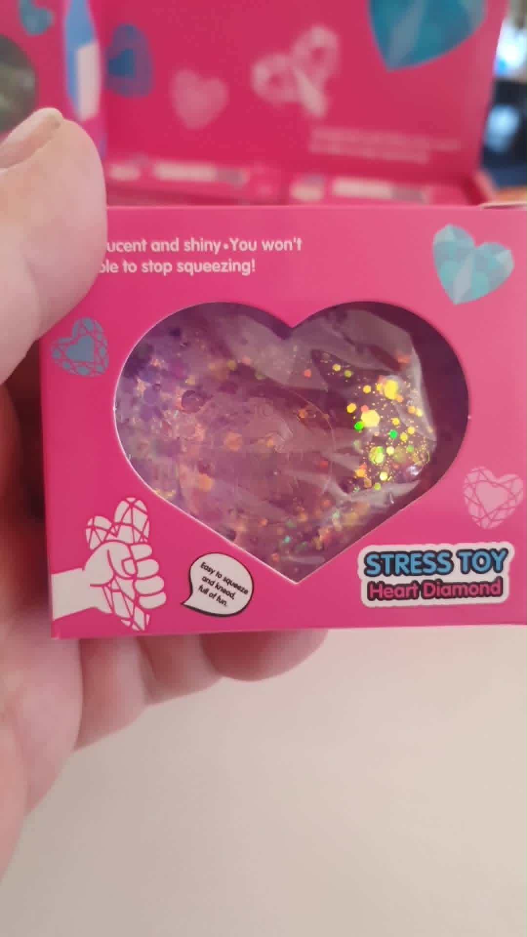 Diamond sugar maltose heart shaped squishy toy