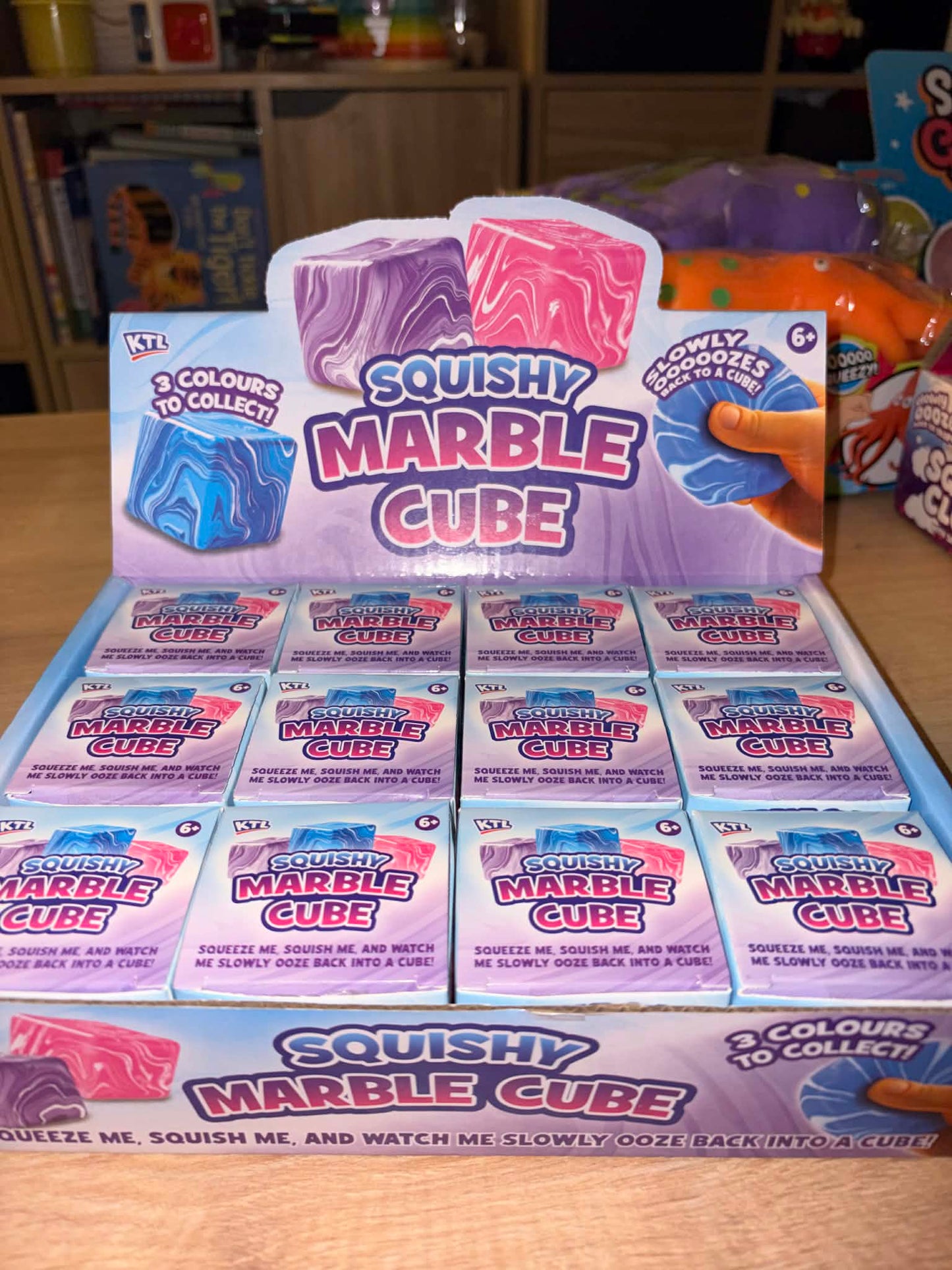 squishy marble cube toy