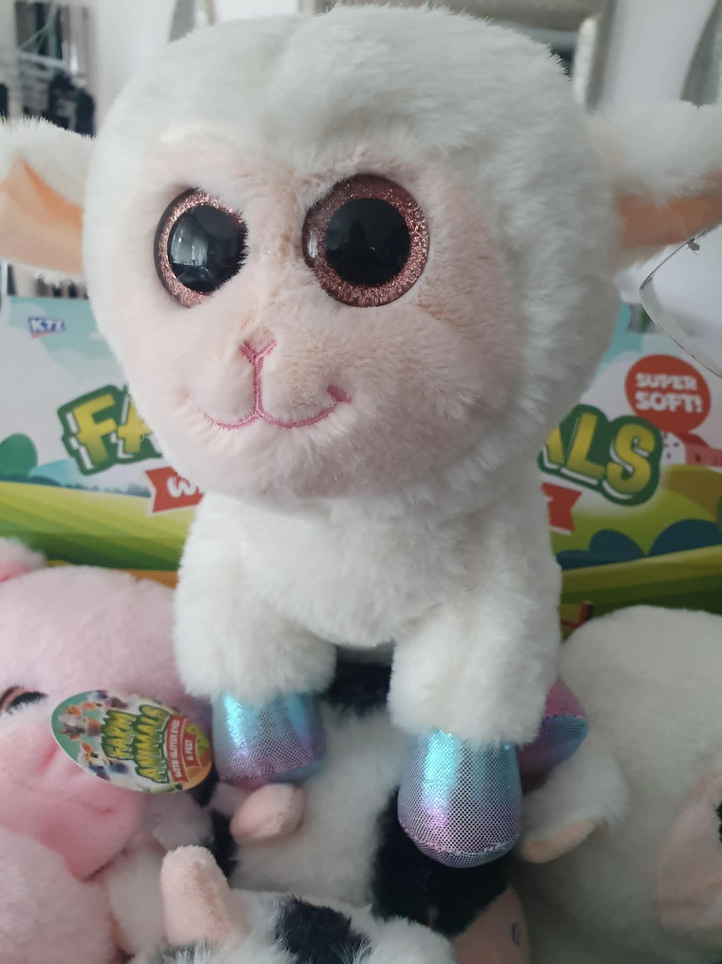 Farm animal plushies