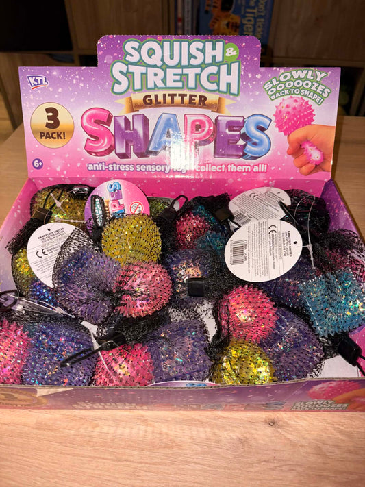 Textured squishy glitter sugar shapes