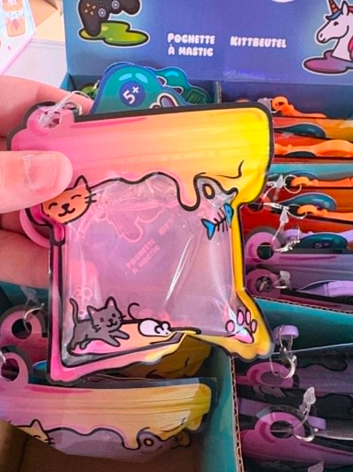 Putty Pouches, full of fun with a plastic clasp to attach to your bag