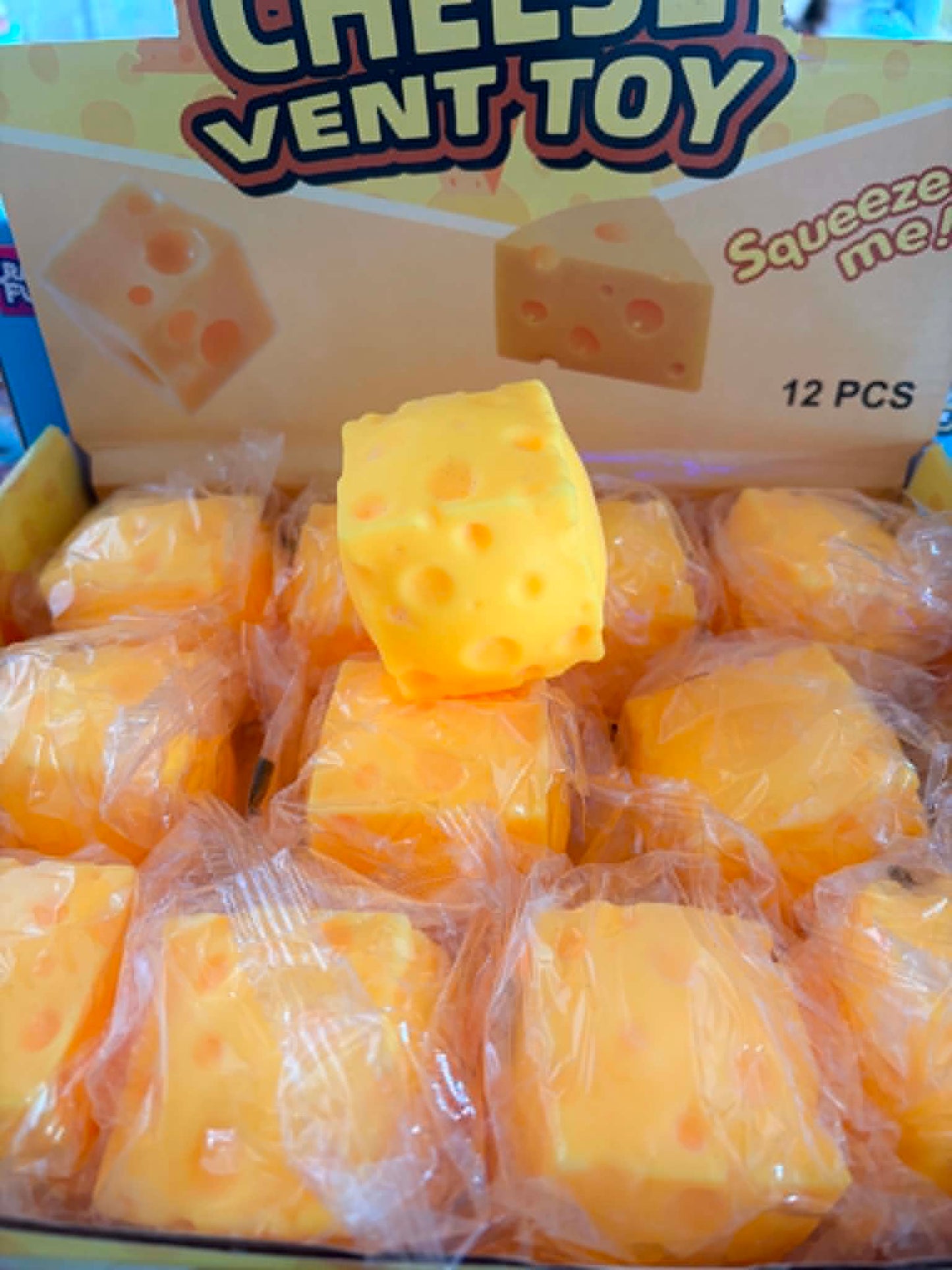 Square cheese foam filled squishy