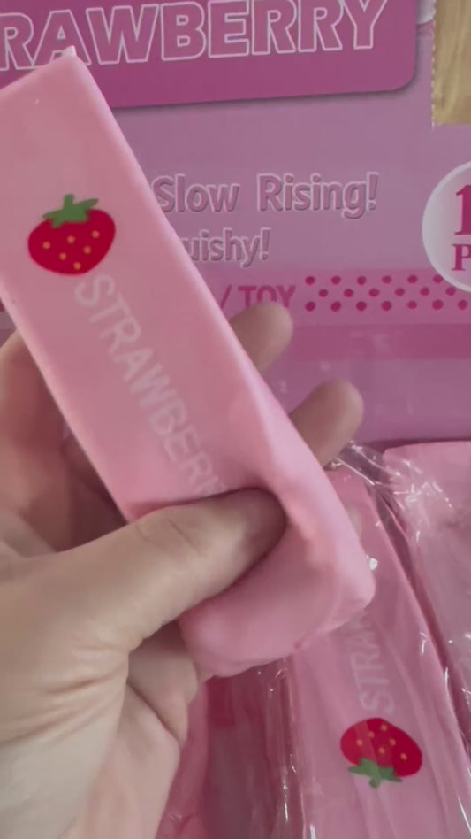Slow rise foam strawberry scented bar